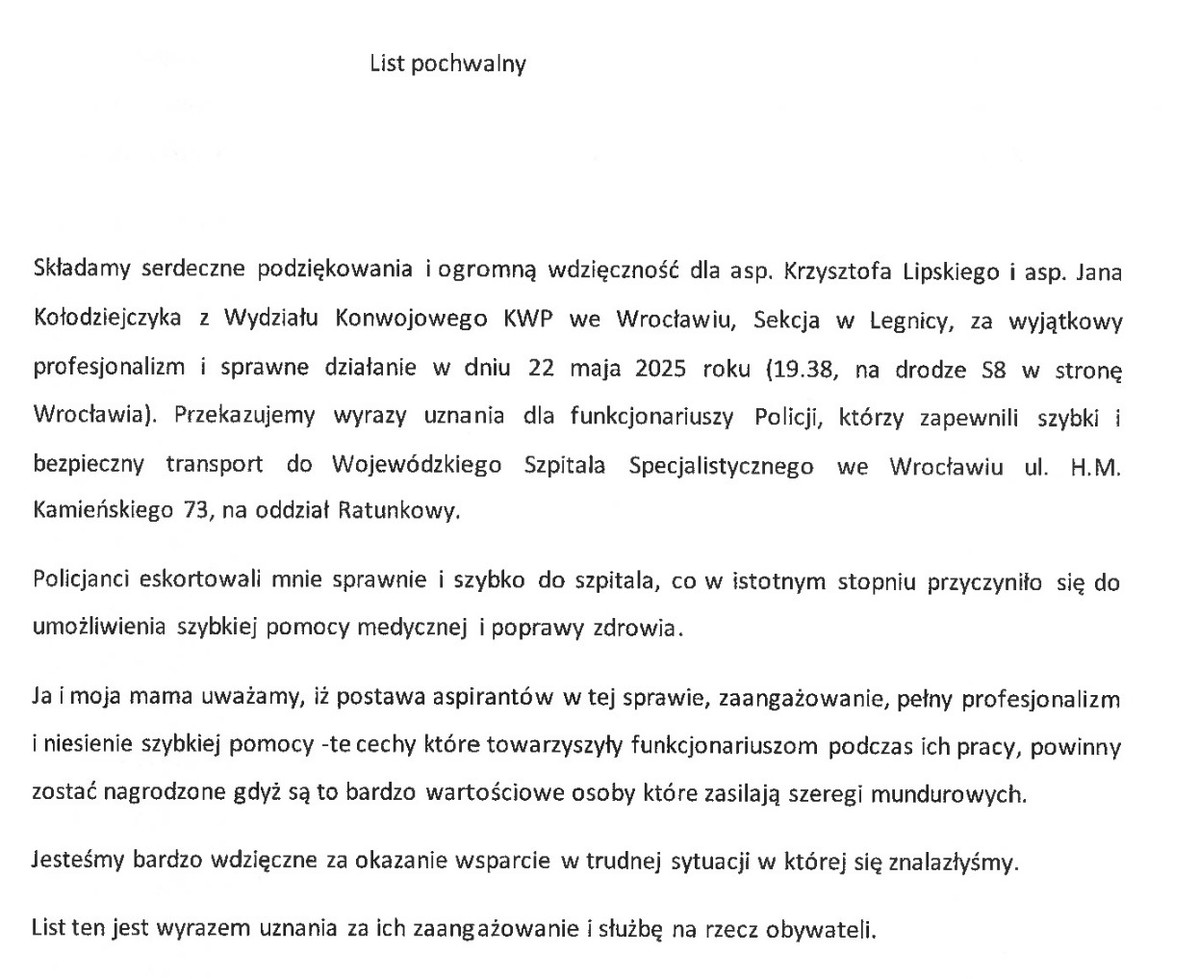 opis podziękowań w zalaczeniu