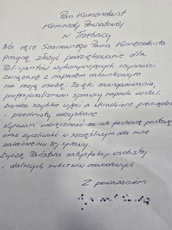 podziękowania