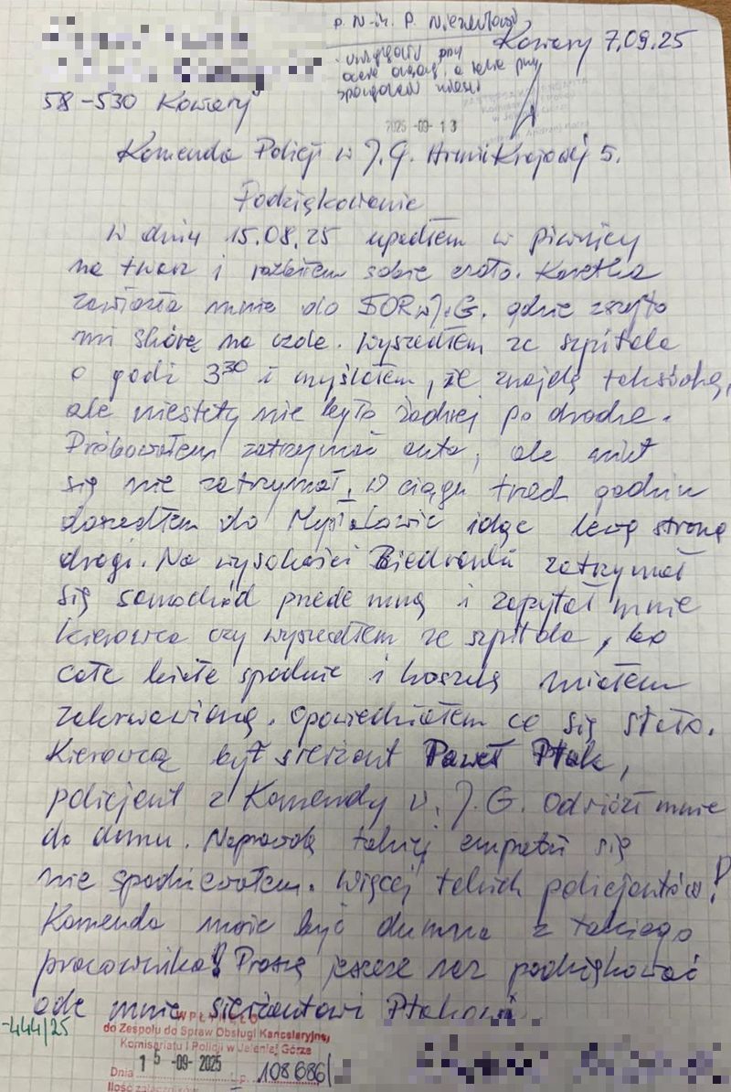 opis podziękowań w załaczonej deskrypcji