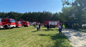 Ćwiczenia razem ze strażą pożarną na terenie powiatu Oławskiego