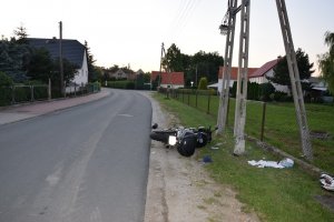 zniszczony podczas wypadku motocykl