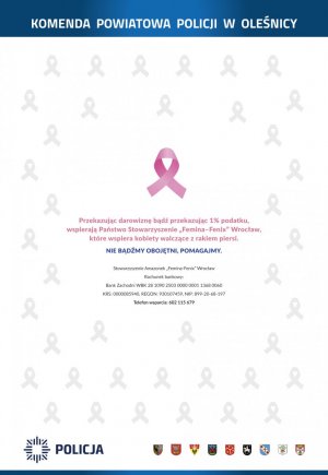 kartka z kalendarza na rok 2021 z policjantkami KPP Oleśnica