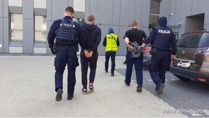 doprowadzenie przez policjantów dwóch sprawców kradzieży auta
