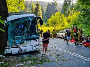 wypadek autobusowy  podczas wakacyjnych podróży