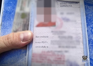 kontrola drogowa i legitymacja szkolna