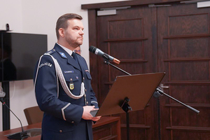 Na zdjęciu Zastępca Komendanta Wojewódzkiego Policji inspektor Norbert Kurenda.