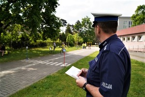 Na zdjęciu dzieci podczas finału turniejów bezpieczeństwa w ruchu drogowym.