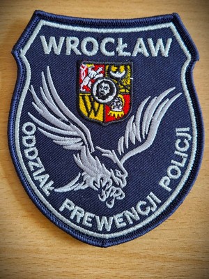 Naszywka z napisem Odział Prewencji Policji Wrocław