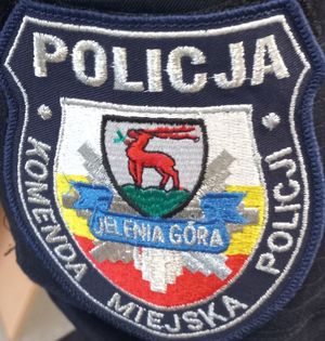 Naszywka policyjna na mundur z napisem policja Komenda Miejska Policji Jelenia Góra