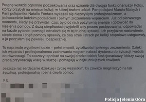 Treść podziękowań w załaczonej deskrypcji