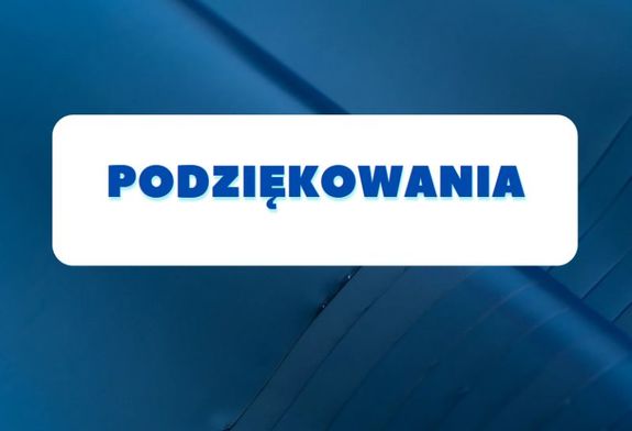 napis podziękowania