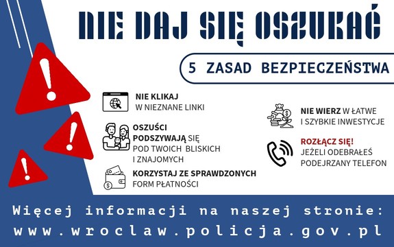 plakat dotyczący oszustów