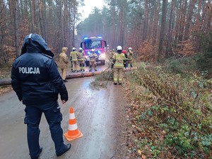 Pożar dużej połaci lasu, ranny strażak oraz poszukiwania osoby zaginionej w lesie.