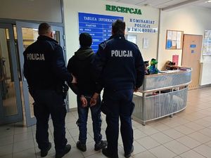 POLICJANCI I STRAŻNICY GRANICZNI PROWADZĄ ZATRZYMANYCH