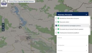 Krajowa Mapa Zagrożeń Bezpieczeństwa - widok strony na internecie