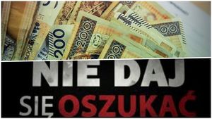 napis nie daj się oszukać i banknoty