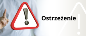 napis ostrzeżenie