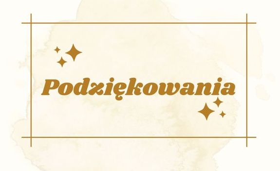 napis podziękowania