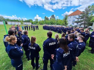 zbiórka policjantów podczas szkolenia