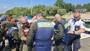 szkolenie służb mundurowych nad Zalewem Mietkowskim