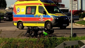 karetka przy motocyklu