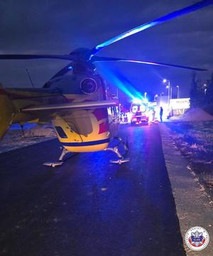 karetka i helikopter pogotowia ratowniczego