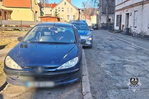 zatrzymany samochód na poboczu