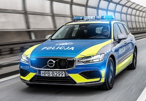 policyjny samochód volvo