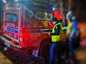 policja pomaga turyście