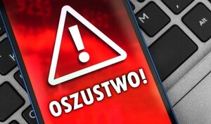 Grafika z napisem oszustwo