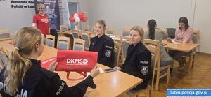 Kolejne wspólne działania z Fundacją DKMS. Tym razem „Policjanci z Lubina łączą siły dla Damiana”