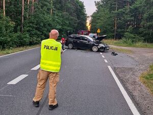 Śmiertelny wypadek - służby pracują na miejscu zdarzenia