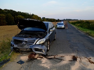 motor po zderzeniu z samochodem osobowym