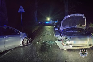 samochód uderzył w radiowóz