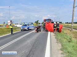 Na zdjęciu widać miejsce wypadku drogowego